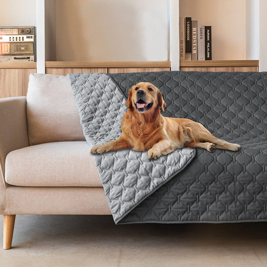Waterproof Dog Bed Cover - Reversible Furniture Protector 