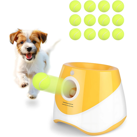 Automatic Dog Ball Launcher - Interactive Fetch Toy (3-9 Meters)