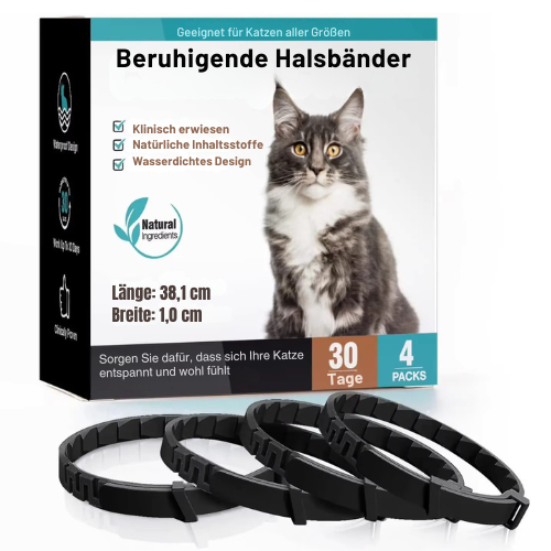 Calming Dog Collar (4-Pack) – Anxiety and Stress Relief, 60 Days Lasting 