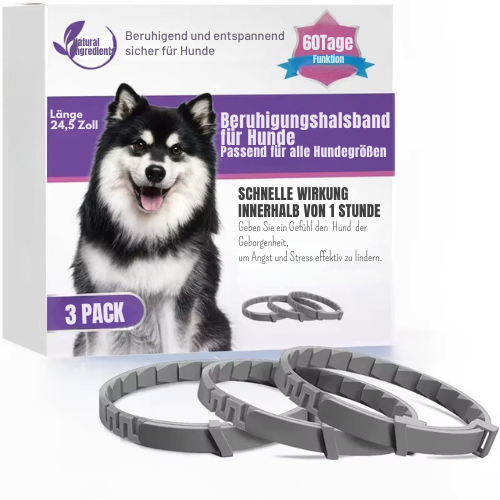Calming Dog Collar (4-Pack) – Anxiety and Stress Relief, 60 Days Lasting 